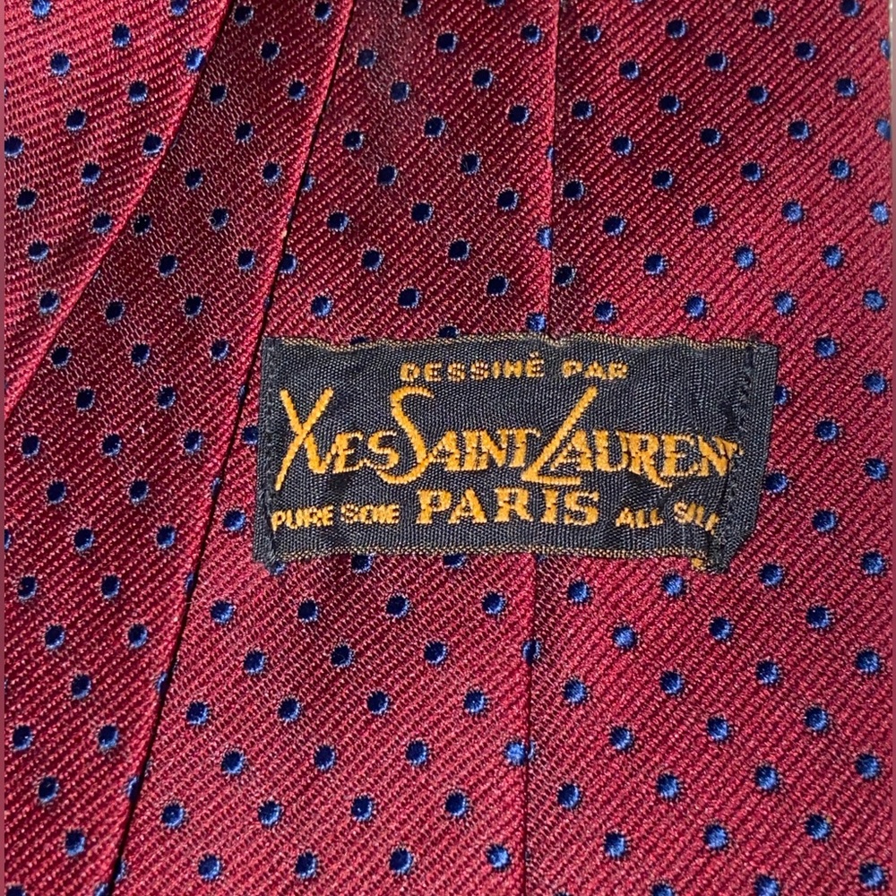 Vintage YSL red tie